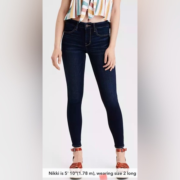 American Eagle Ne(x)t Level Low Rise Jeggjng sz2 long - Picture 3 of 3